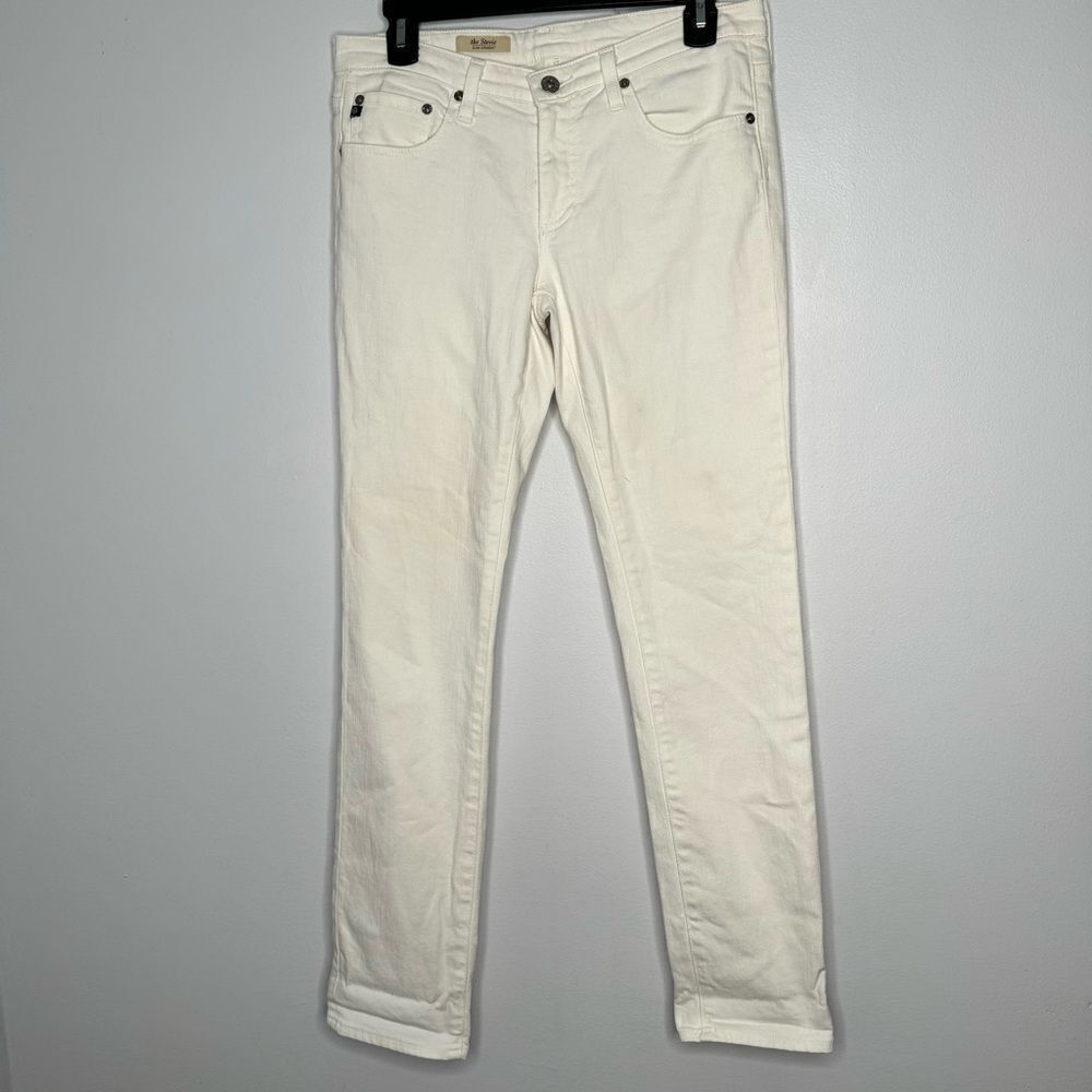 AG the Stivie slim straight ivory jeans size 29R
